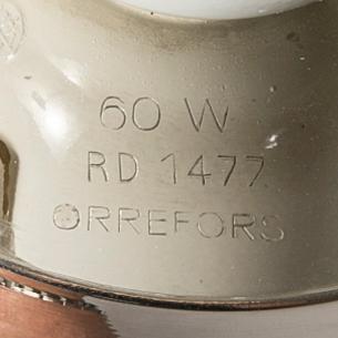 CARL FAGERLUND, bordslampor ett par Orrefors 1900-talets senare del.