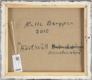 KALLE BERGGREN, canvas, signed and dated 2010 on verso.