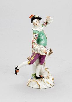 A set of two dancing figurines, Meissen, 1920's.