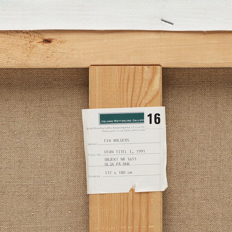 Eva Wolgers, oil on canvas, signed and dated -91.