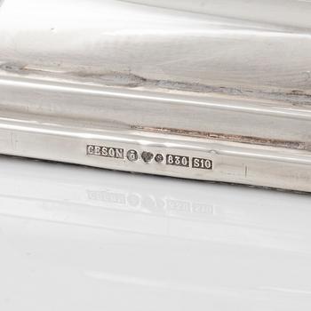 A pair of silver candle sticks, Ceson, Gothenburg, Sweden, 1992.