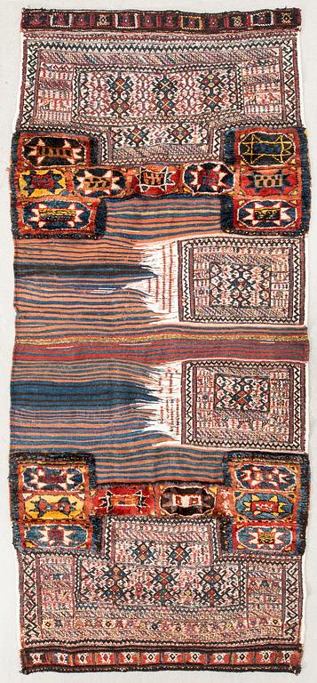 Luri/Bachtiari khorjin rug semi-antique, approx. 259x110 cm.