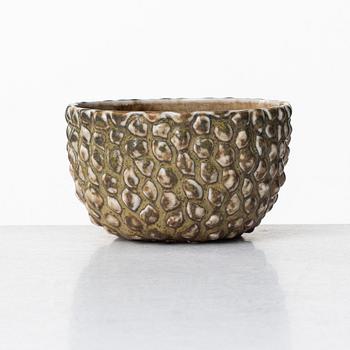 Axel Salto, a stoneware bowl in the budding style, Royal Copenhagen, Denmark.