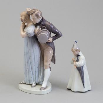 Two porcelain figurines, Royal Copenhagen.