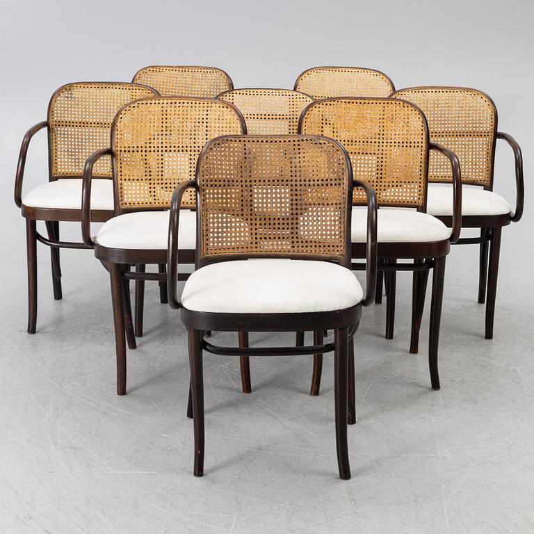 Eight rmchairs, second half of the 20th century.