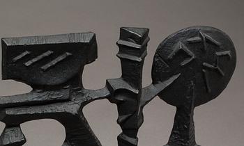 SKULPTUR, gjutjärn, Olle Hermansson, Husqvarna 1960/70-tal.