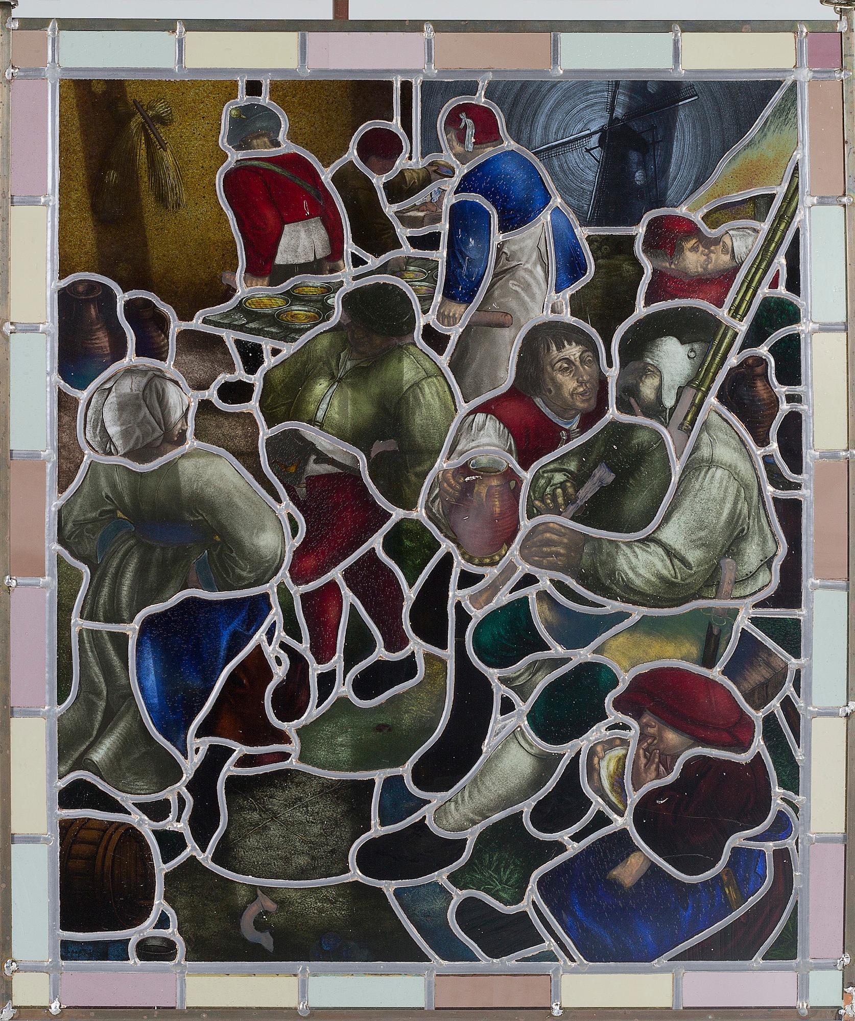 BLYGLASFÖNSTER, omkring 1900-talets mitt.