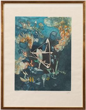 Roberto Matta, "Les Pretendans" from "Hom'mere III".