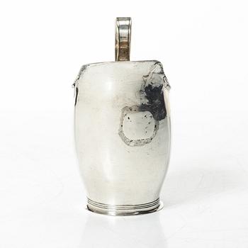 A Swedish 19th century silver creamer, mark of Nils Högrell, Stockholm 1823.