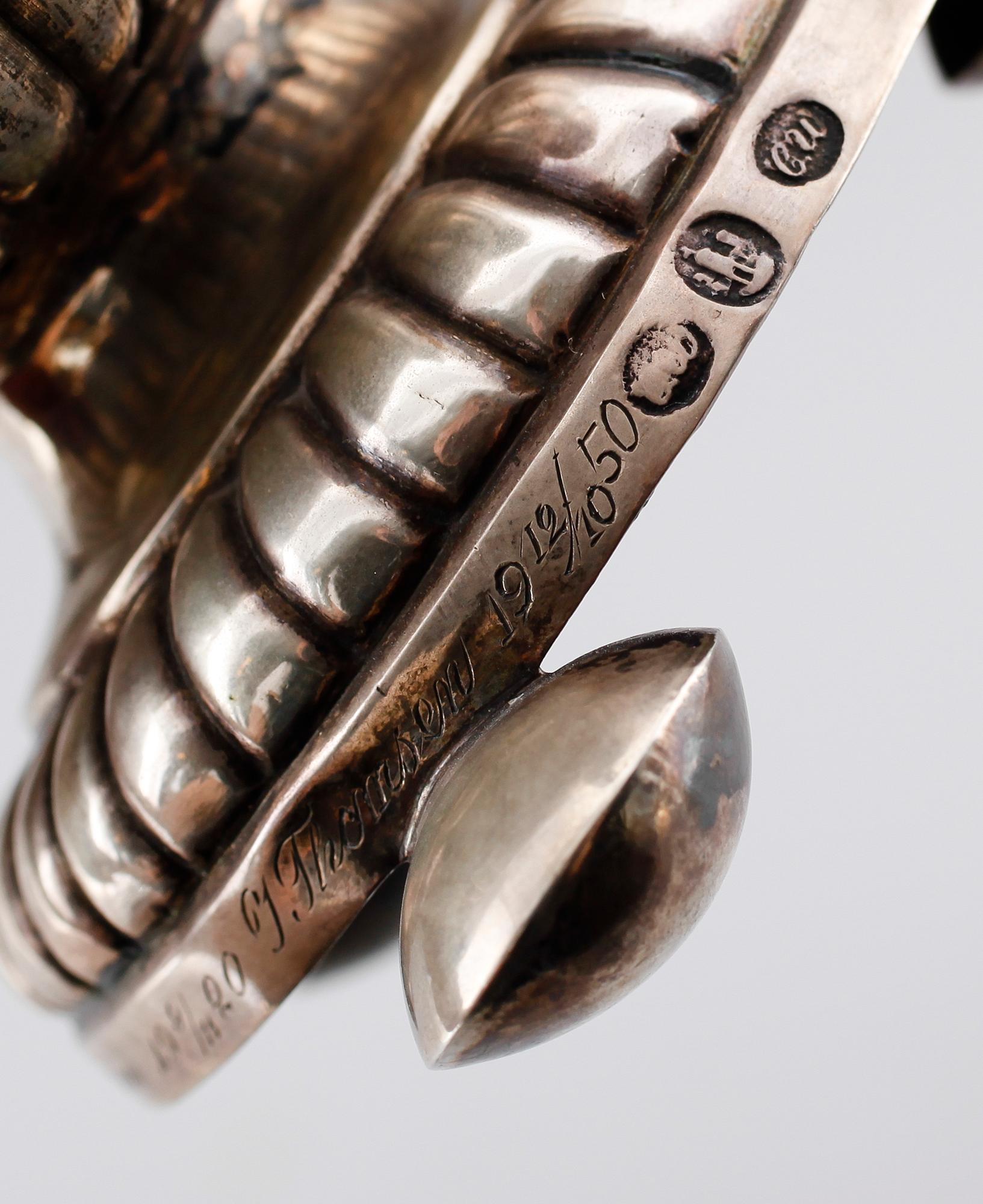 KAFFEKANNA, silver, Carl Wentzel, Köpenhamn, 1800-talets första hälft. Vikt ca 570 gram.