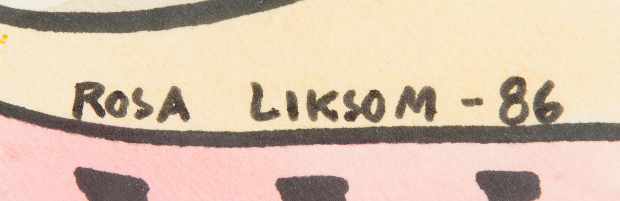 Rosa Liksom, watercolour, signed and dated -86.