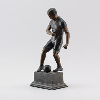 FIGUR, målad metall, 1900-talets första hälft.