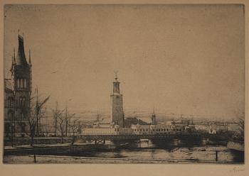 Axel Fridell, "Stadshuset i Stockholm II" (Stadshuset och Norstedts söner).