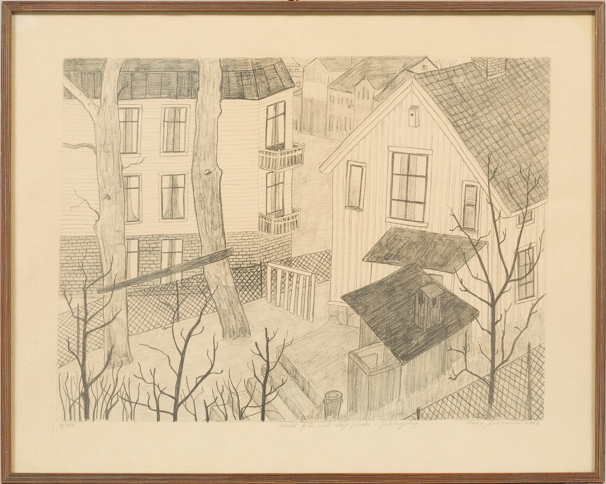 MONA JOHANSSON, litografi, signerad, numrerad 10/300, daterad 1962.