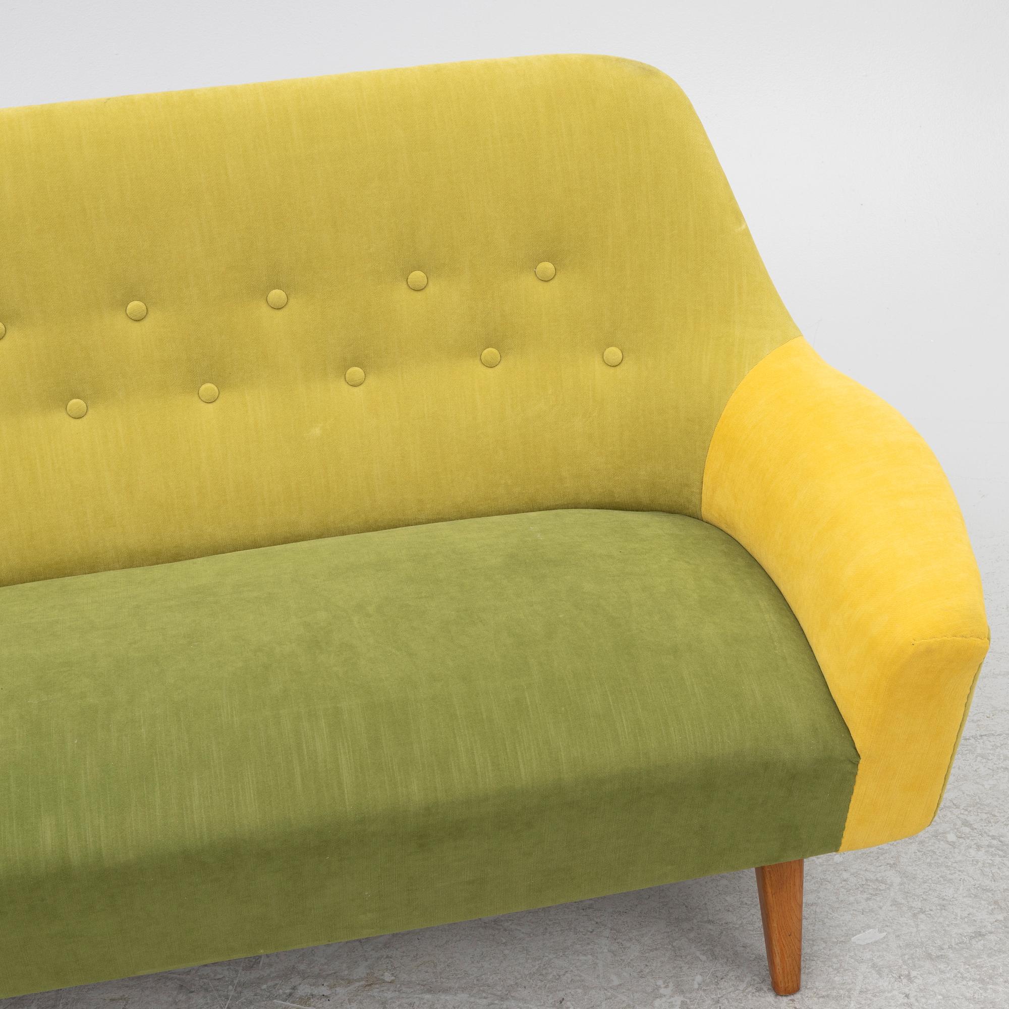 A Swedish sofa and chair, mid 20th century.
