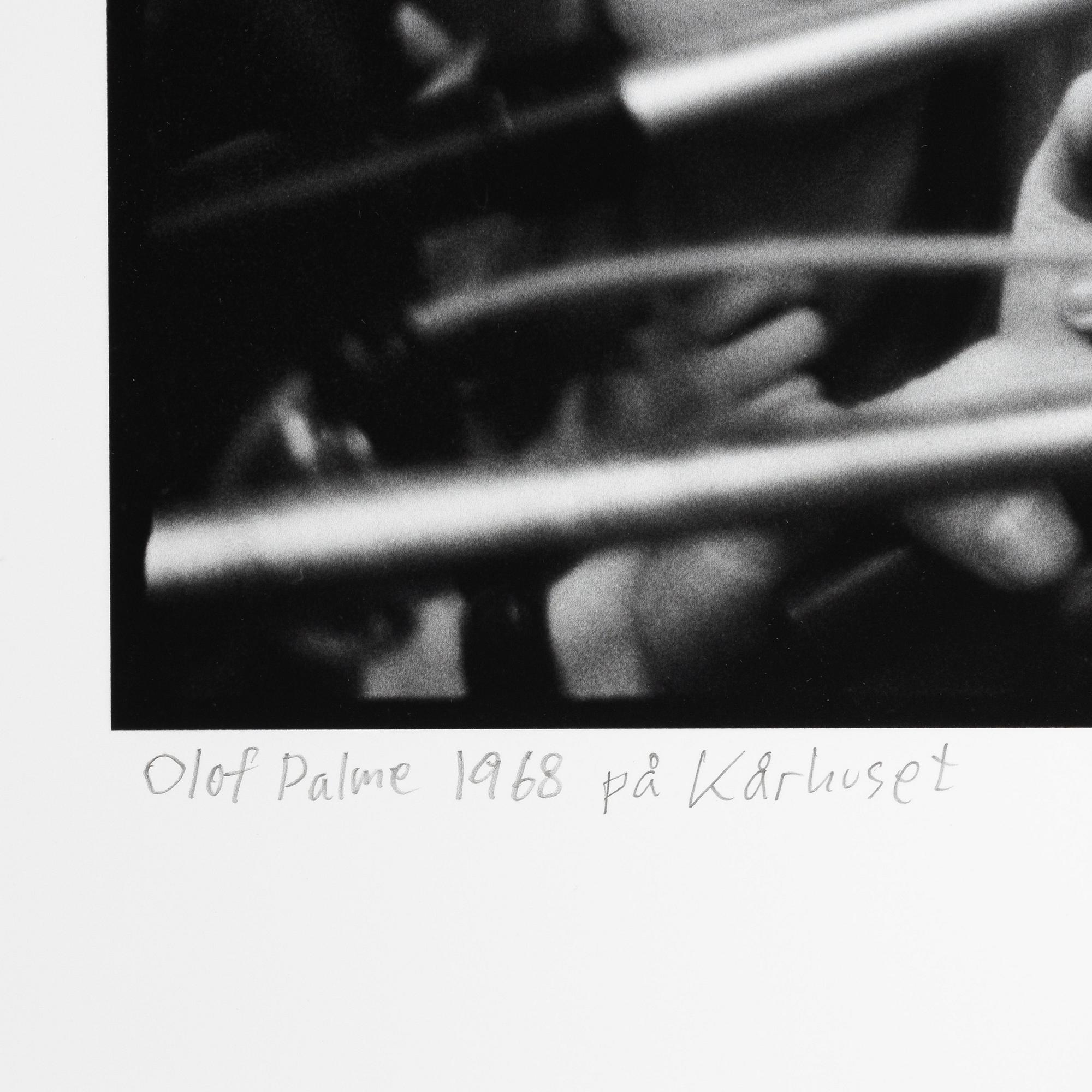 Carl Johan De Geer, "Olof Palme 1968 på Kårhuset".