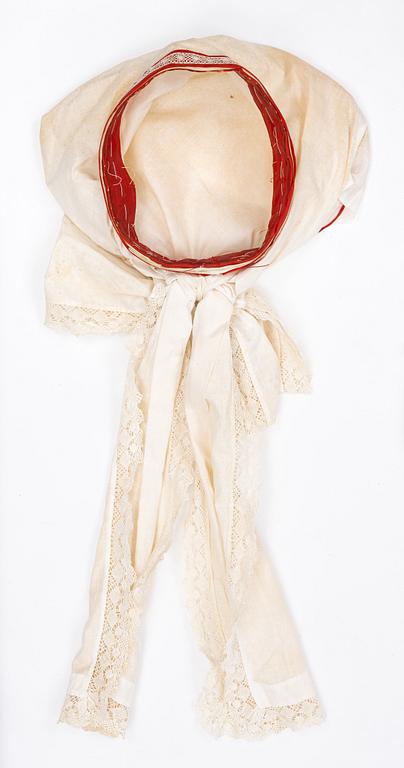 Folkdräkt, 6 delar, Ljunits härad, Södra Skåne, 1900-talets första hälft.