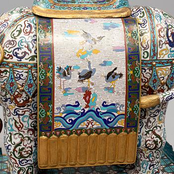 A large chinese cloisonné sculpture, 20th Century.