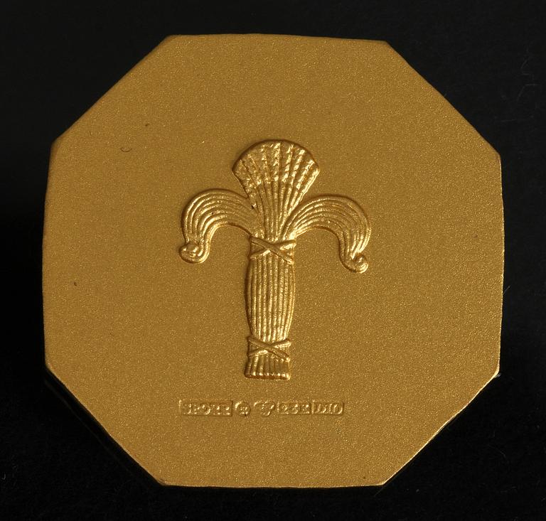 MINNESMYNT, "Gustav Vasa" 24K guld, 25 gr.