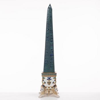Lladró, figurine, "Thotmes I obelisk (green)", Spain.