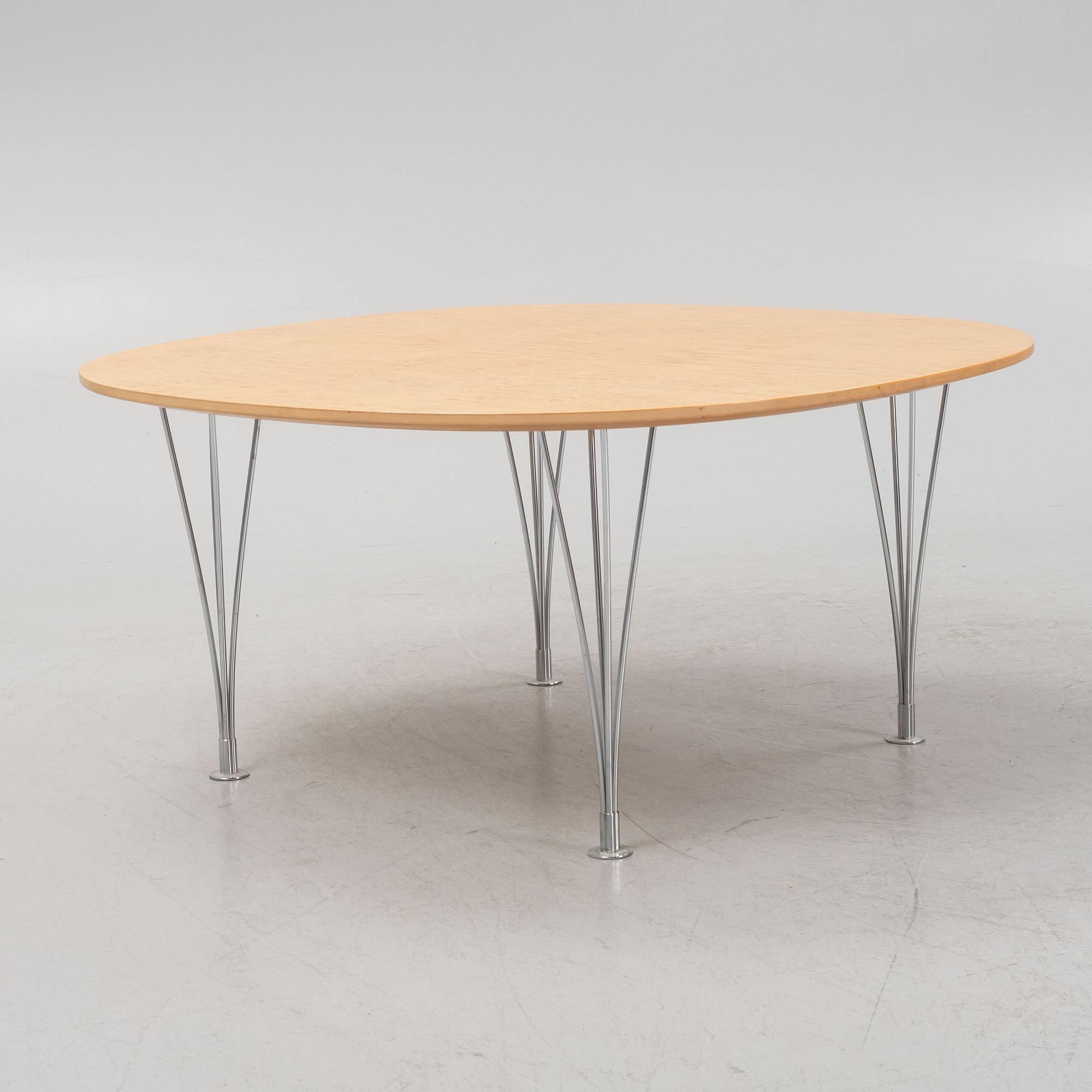 Bruno Mathsson & Piet Hein, a 'Supercirkeln' coffee table, Bruno Mathsson International.