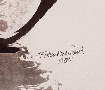 CARL FREDRIK REUTERSWÄRD, akvarell och tuschteckning, signerad och daterad 1985.