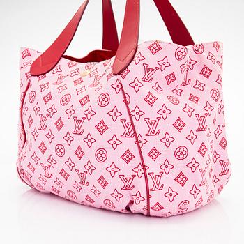 Louis Vuitton, a Pink Canvas 'Cabas Ipanema GM' bag.