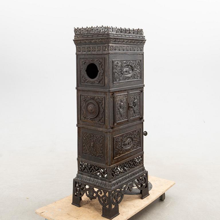 Fireplace, Central Europe, cast iron, circa 1900.