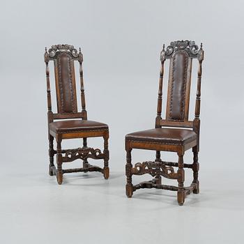 STOLAR, 2+2 st, sk "Crown chairs", barockstil, 1800-talets slut.