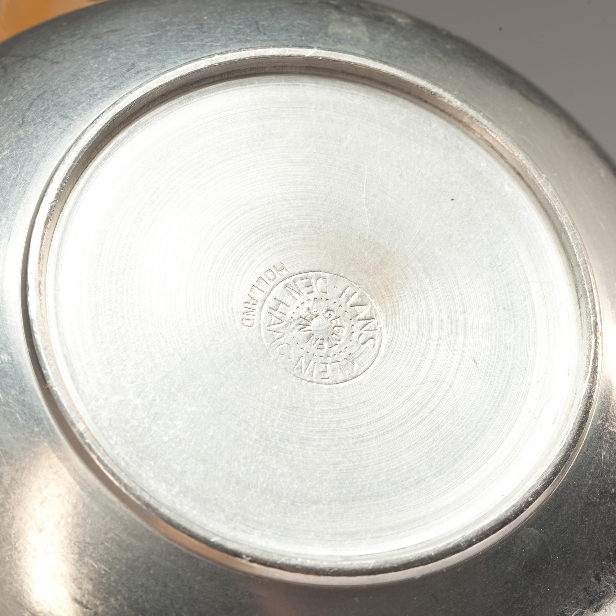 KAFFESERVIS, 3 delar. Tenn. Design Hans Klein. Holland. 1900-tal.