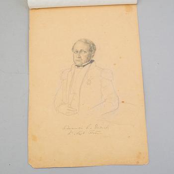 LOTTEN VON GEGERFELT, drawings (13), one of which framed.