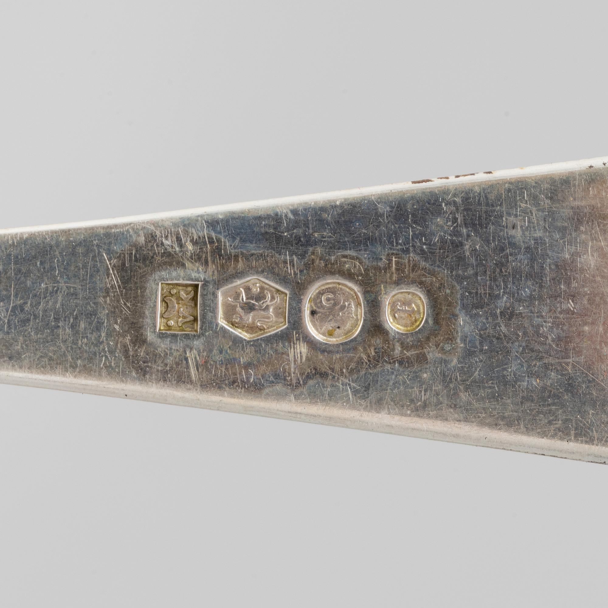 J.M. van Kempen & Zn., bestickuppsättning, 24 delar, silver, i schatull, Voorschoten, Nederländerna 1907.