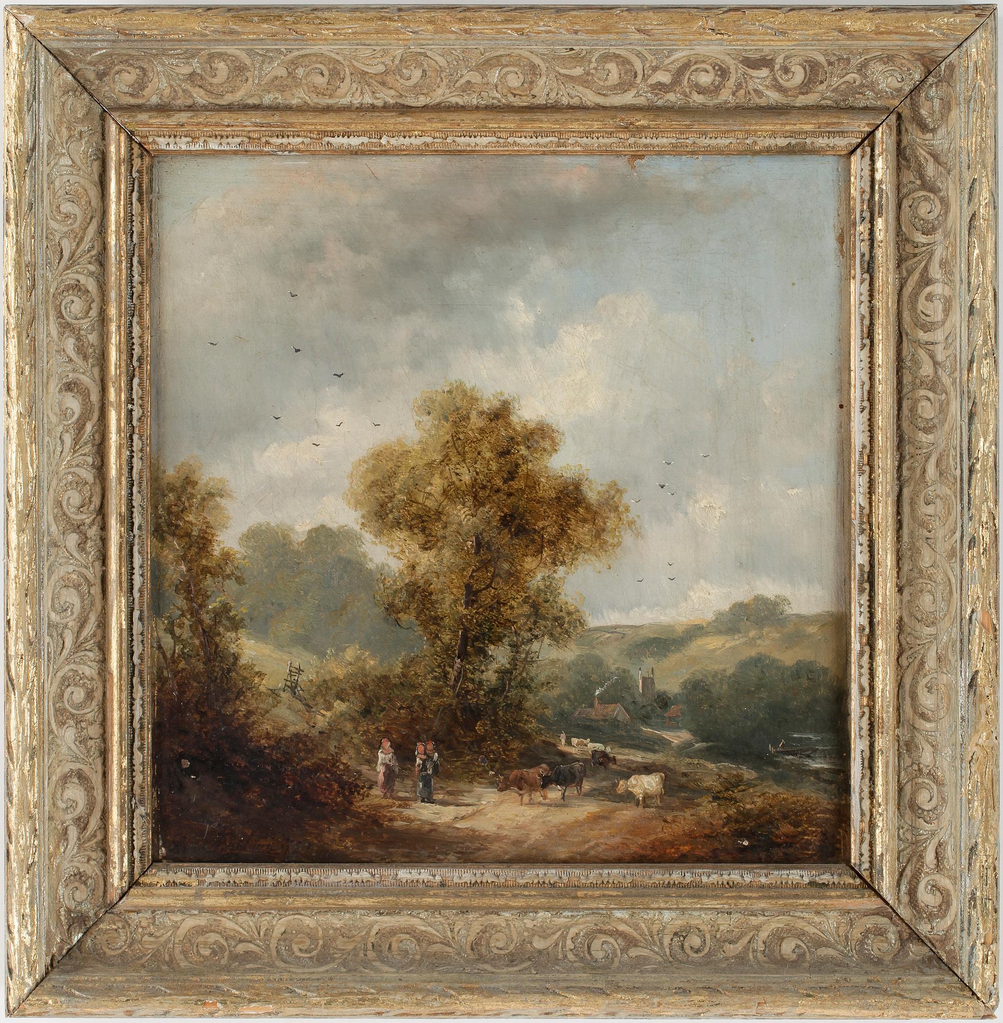 OKÄND KONSTNÄR, olja på duk, troligen England, 1800-tal.