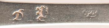 Petter Bernegau gafflar 7 st silver Stockholm 1716.