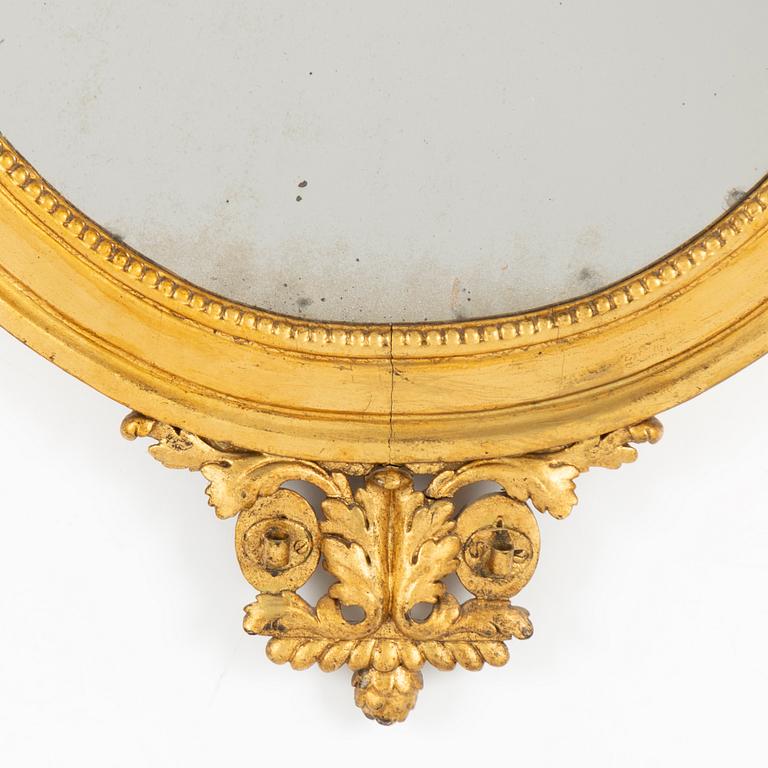 A mirror wall sconce, Gustavian, late 18th Century.
