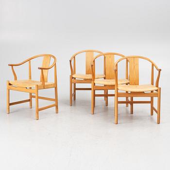 Hans J. Wegner, four model PP66 'Chinese Chair' chairs, PP Møbler, Denmark, 2001.