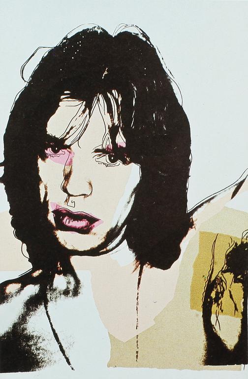 ANDY WARHOL, "Mick Jagger" Castelli Graphics, 1975, signerad.