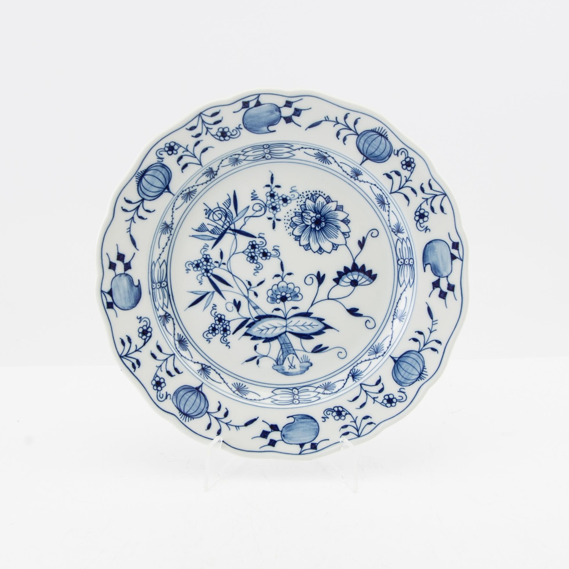 Servis 139 dlr porslin "Lökmönstret" Meissen Tyskland 1900-tal.