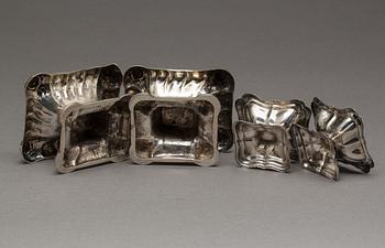 SALTKAR, 2 par, Österrike/Ungern, 1900-tal, silver, total vikt 360 g.