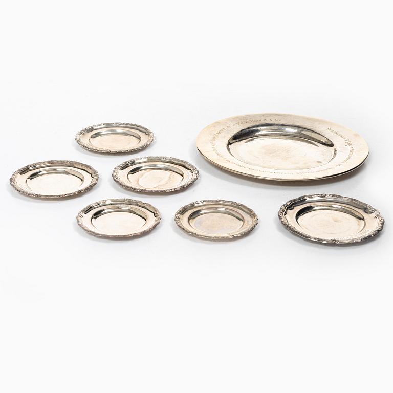 Fats, 7 pcs, silver, including K Anderson, Stockholm 1925.