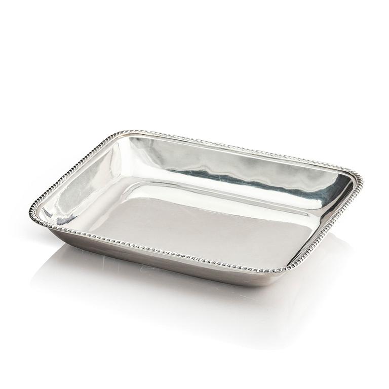 A Swedish silver dish, mark of Johan Petter Grönvall, Stockholm 1828.