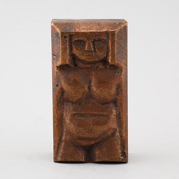 BOKSTÖD, brons, Erik Höglund, signerat, 1900-tal.