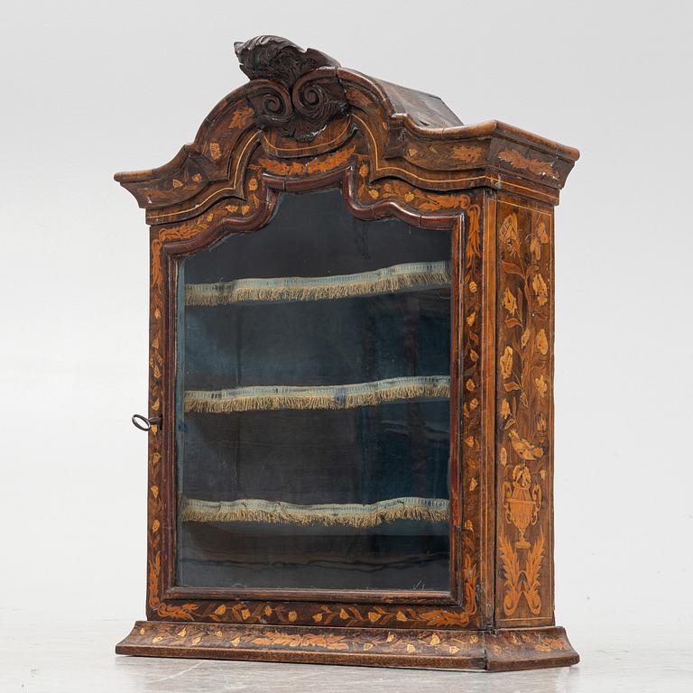 Wall display cabinet, Dutch Rococo style, 19th Century.