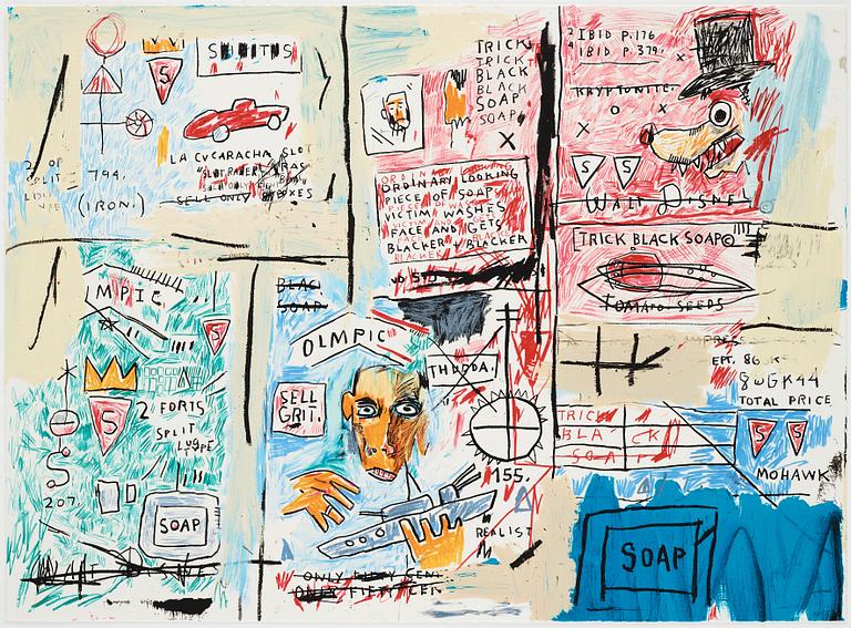 Jean-Michel Basquiat After, ”Ascent, Olympic, Leeches, and Liberty”.