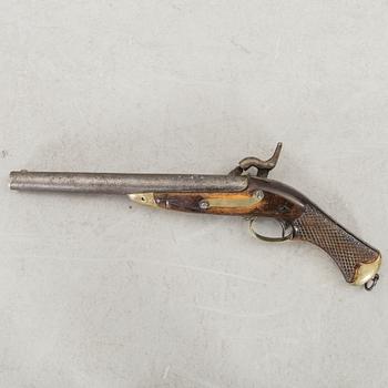 FLANKÖRPISTOL, med slaglås, 1800-tal, märkt 1816.
