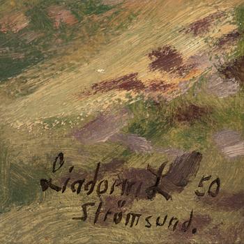 LINDORM LILJEFORS, olja på masonit, signerad Lindorm L och daterad Strömsund -50.