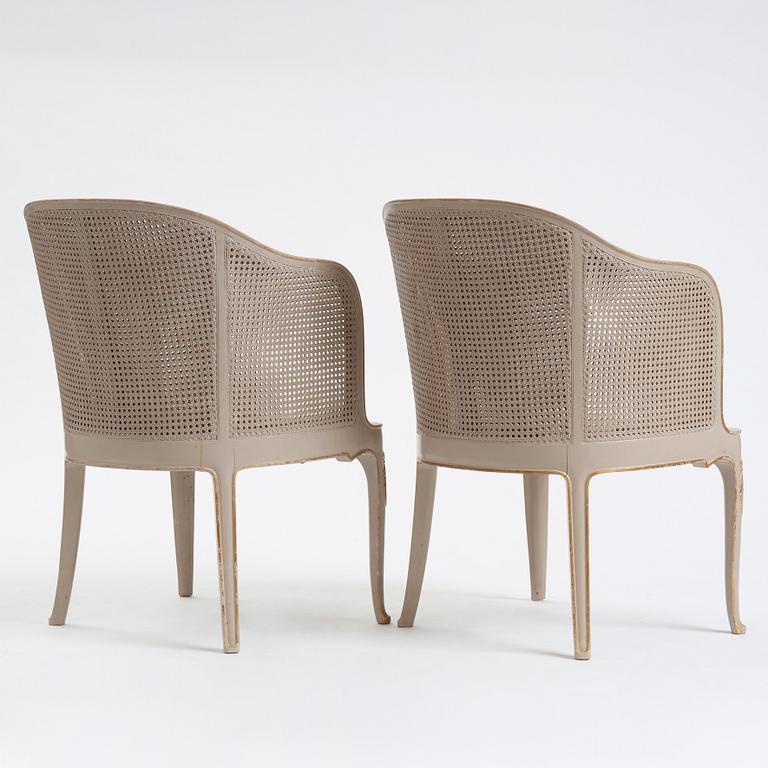 Axel Einar Hjorth, a pair of "du Barry" chairs, for Nordiska Kompaniet, designed in 1929.