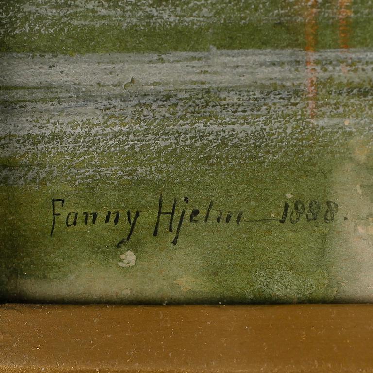 FANNY HJELM, akvarell, signerad och daterad 1888.