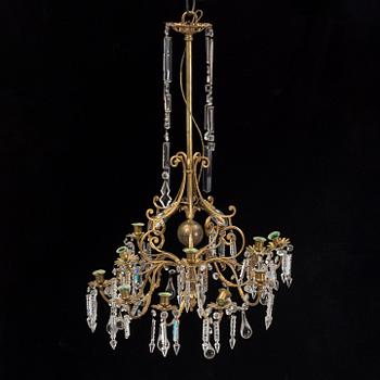 Ljuskrona, Oscariansk, omkring år 1900.