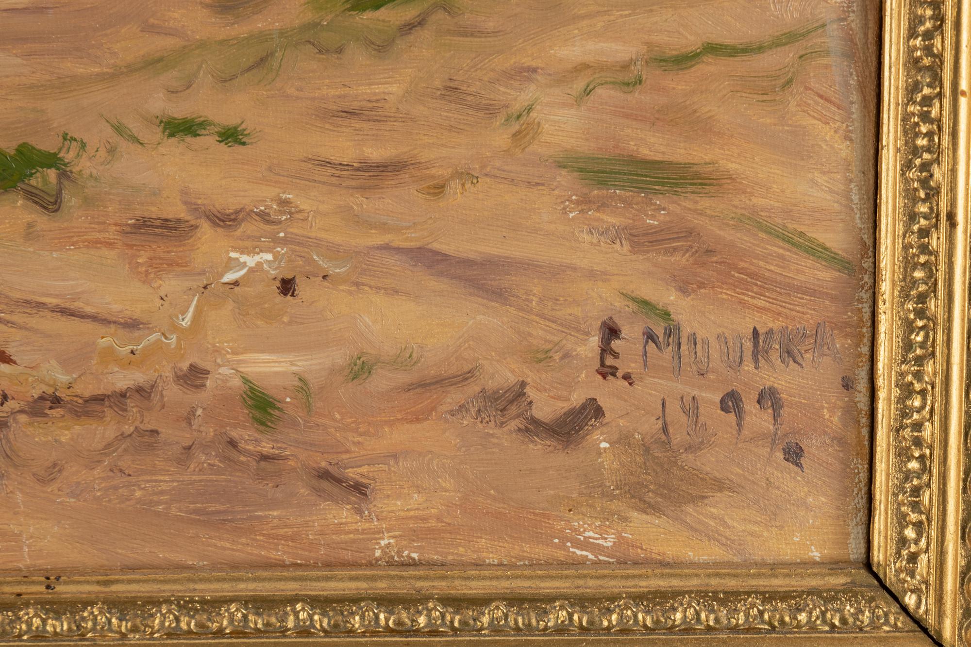 Elias Muukka, oil on canvas, signed and dated 1899.